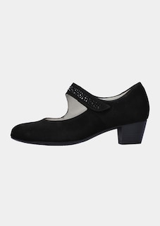 Escarpins en cuir nubuck avec petits strass scintillants thumbnail 3