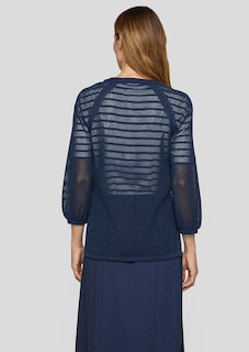 Veste en tricot transparente avec fil brillant thumbnail 3