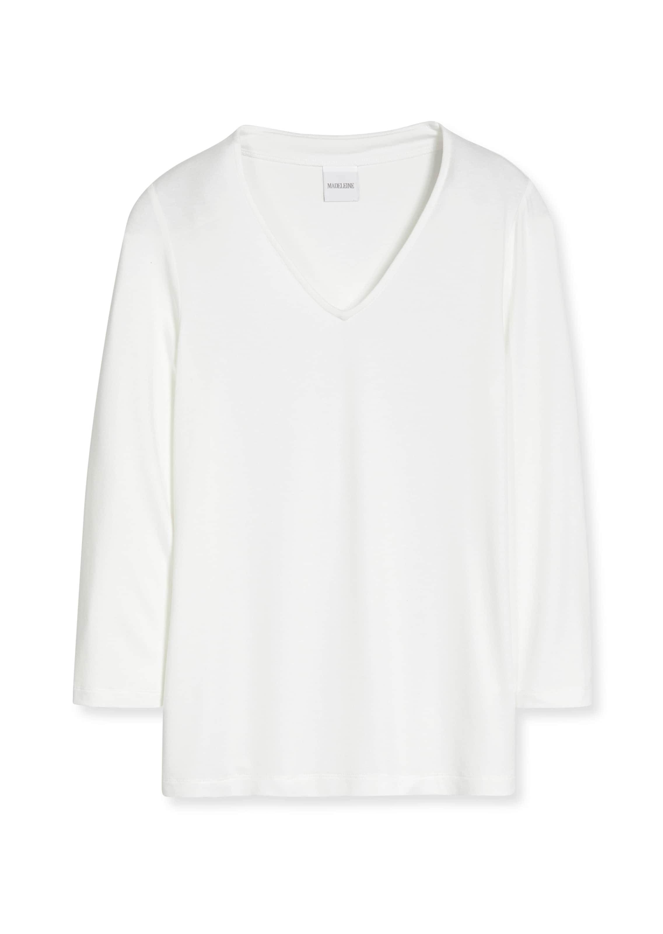 V-neck shirt with 3/4-length sleeves