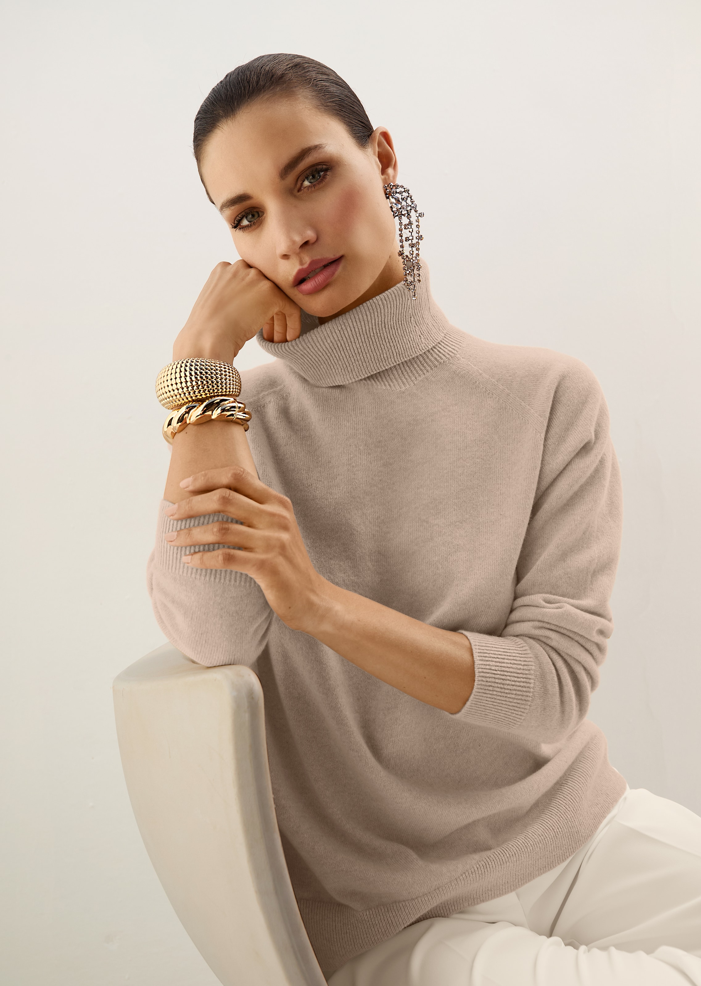 V-Pullover aus reinem Kaschmir