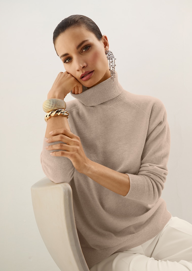 V-Pullover aus reinem Kaschmir