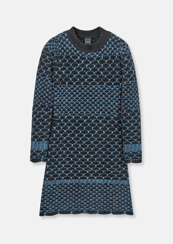 Jacquard knit dress in a high-quality wool blend 5