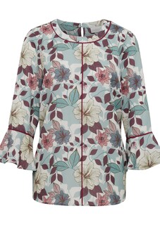 Luftige Druckbluse mit modischen Volantärmeln thumbnail 2