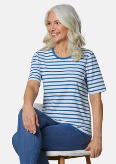 Striped top with short sleeves thumbnail 5
