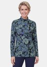 Shirt met lange mouwen, opstaande kraag en bloemenmotief thumbnail 1