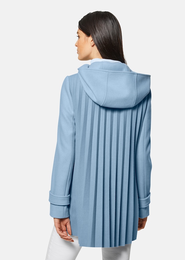 The A-line hooded jacket with pleated back 2