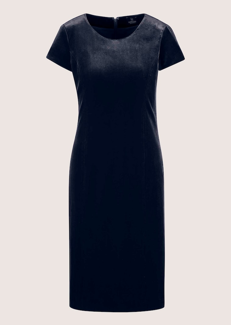 Classic velvet sheath dress in dark blue | MADELEINE Fashion Classic velvet sheath dress in dark blue | MADELEINE Fashion