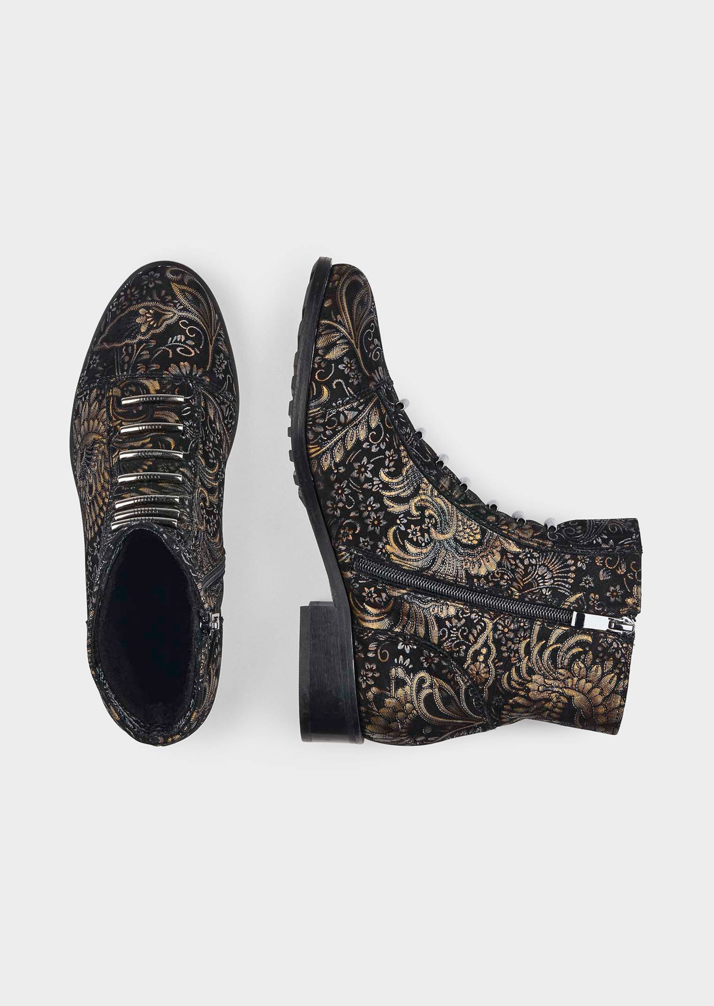 Stiefelette mit Ornament-Dessin