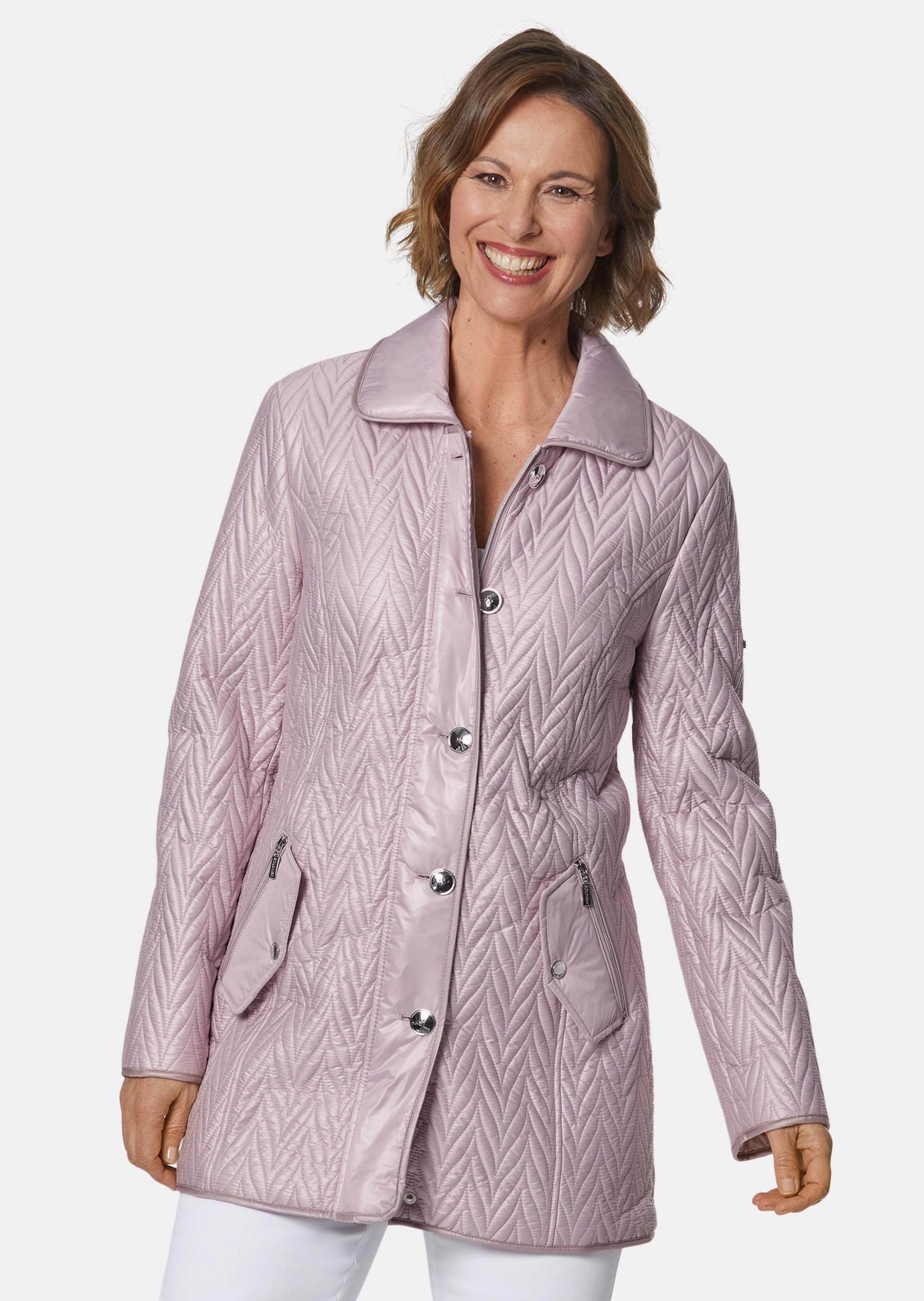 Veste longue avec piqûres fantaisie