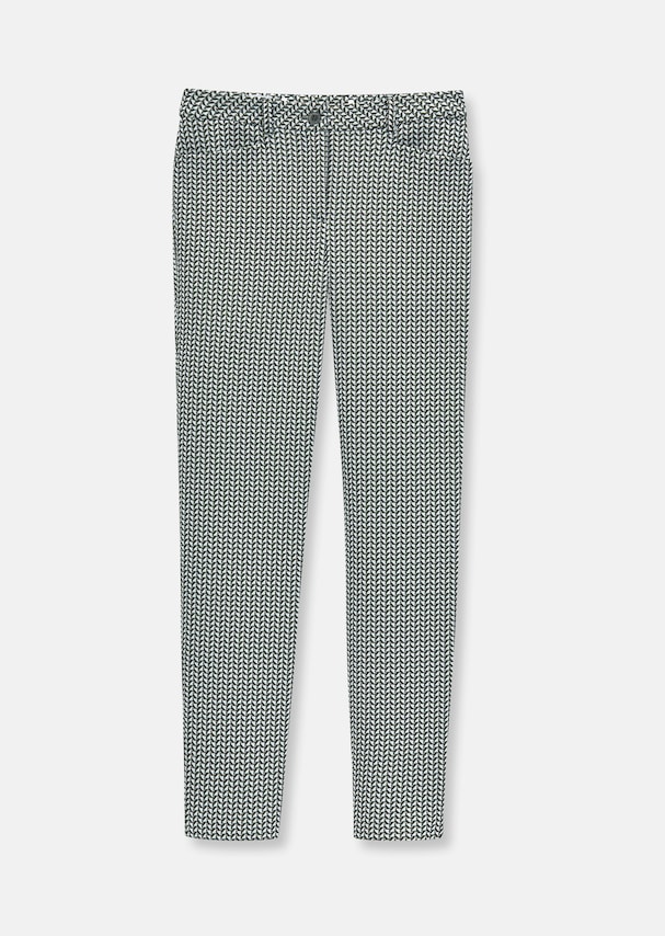 Slim jacquard trousers with a minimalist design 5