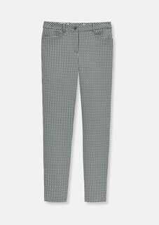 Schmale Jacquard-Hose mit Minimal-Dessin thumbnail 6