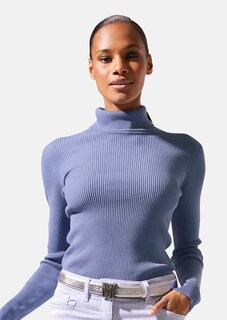 Rippstrick-Pullover mit Rollkragen thumbnail 1