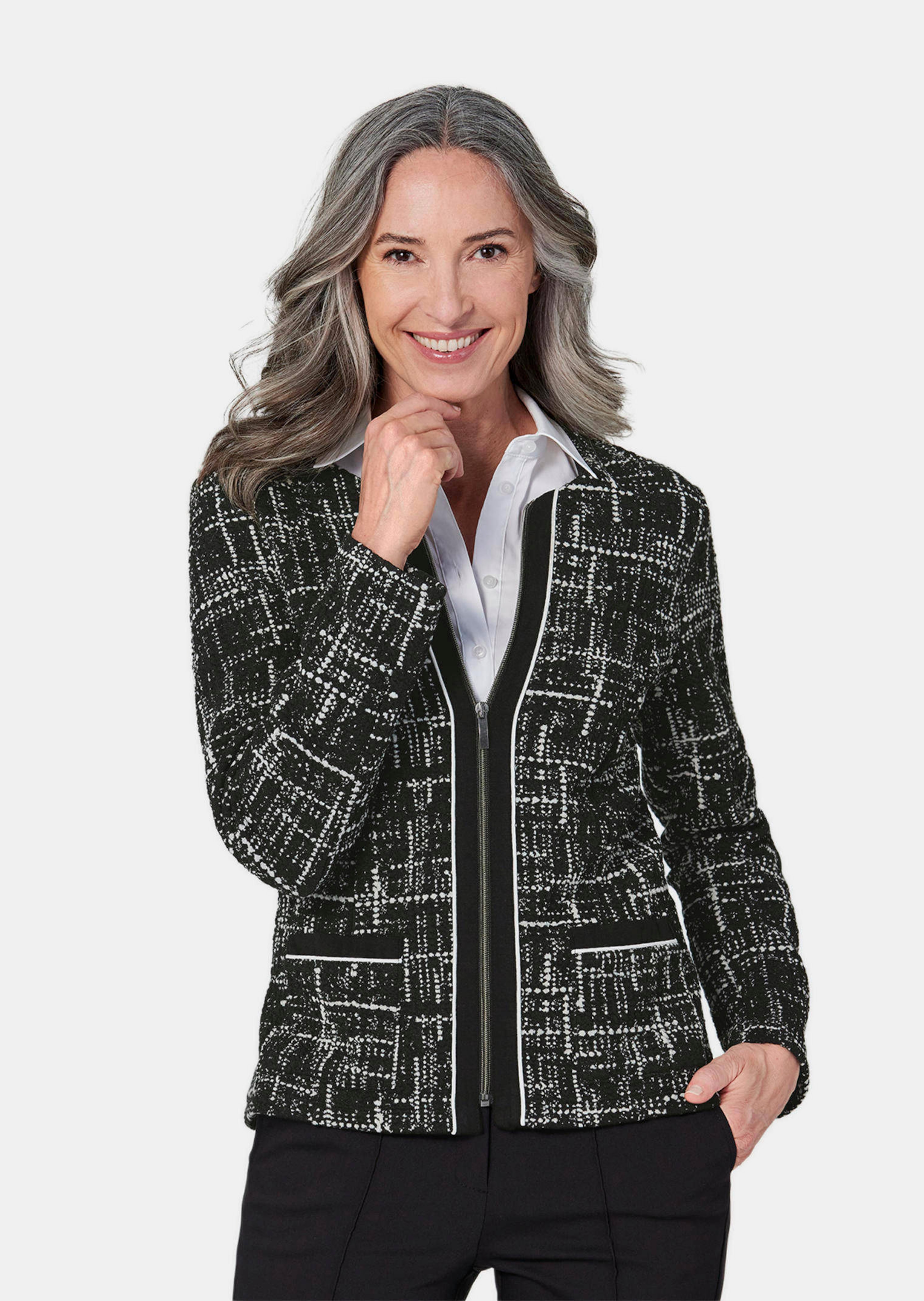 Veste légère en jersey jacquard