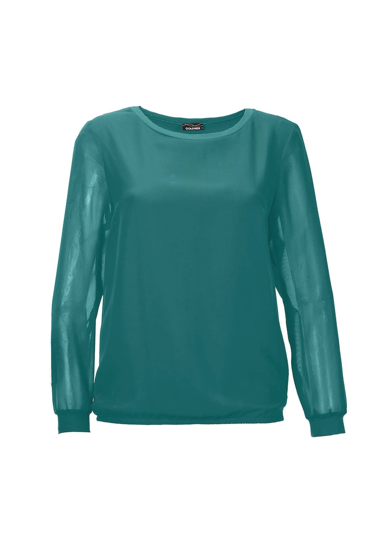 Schlupfbluse aus luftigem Chiffon