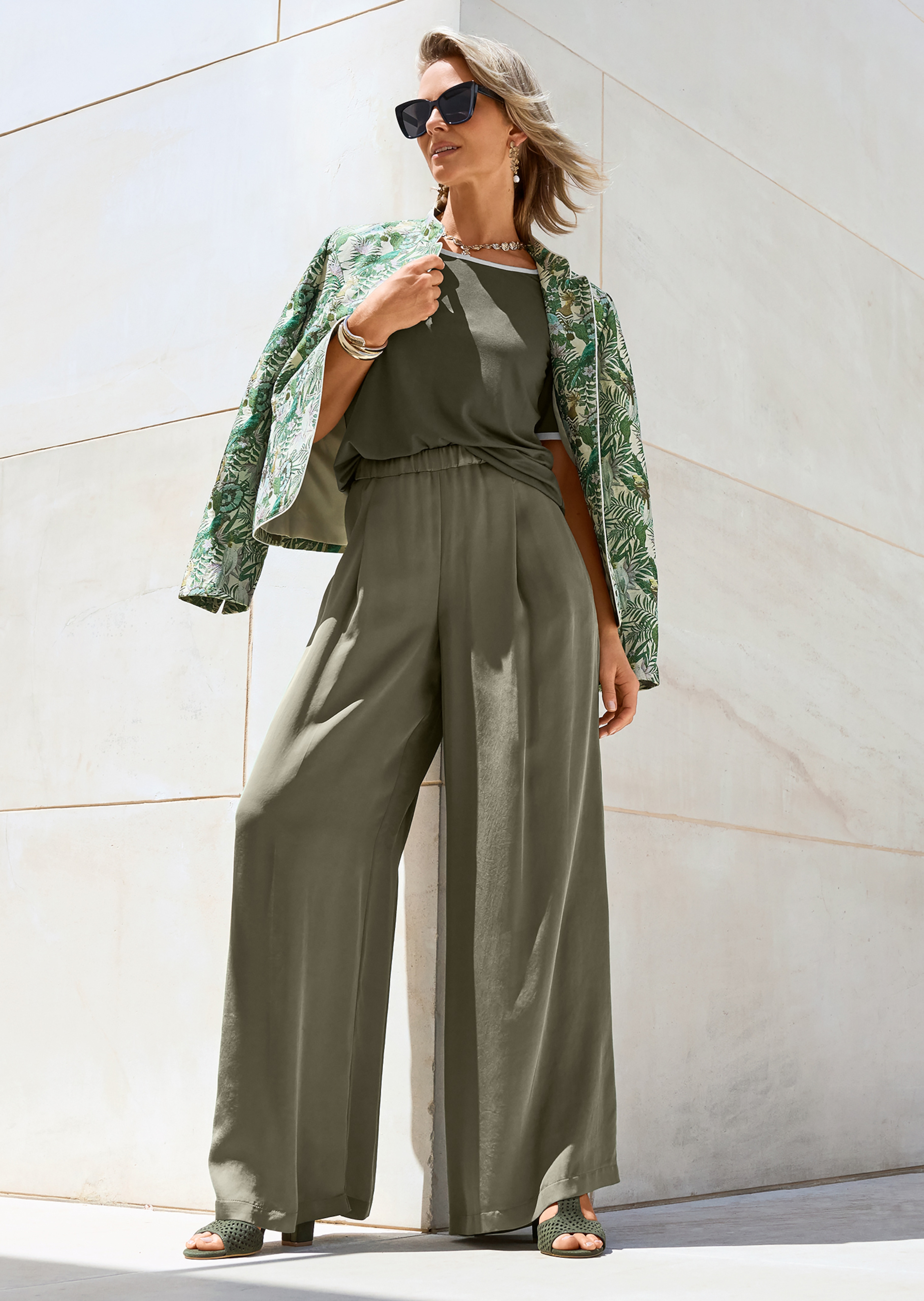 Pantalon large à enfiler
