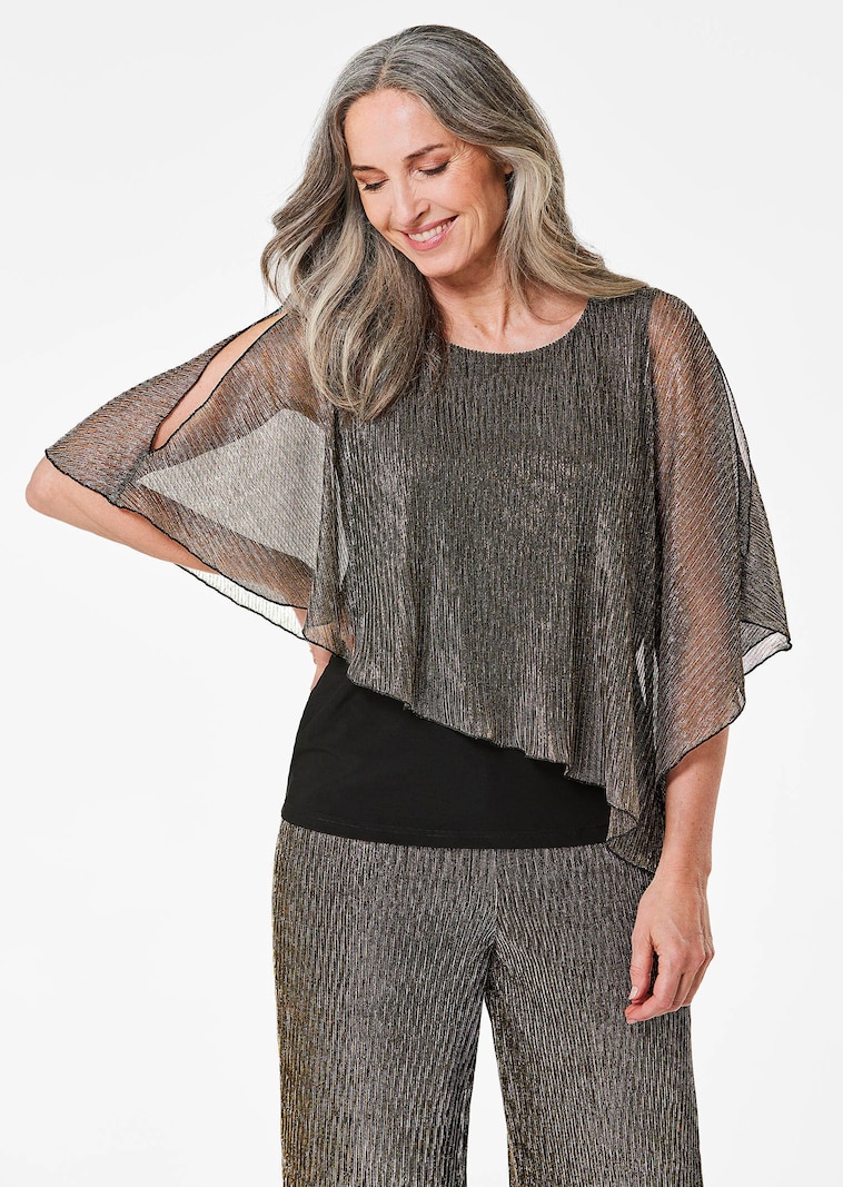 Shirt mit asymmetrischem Überwurf