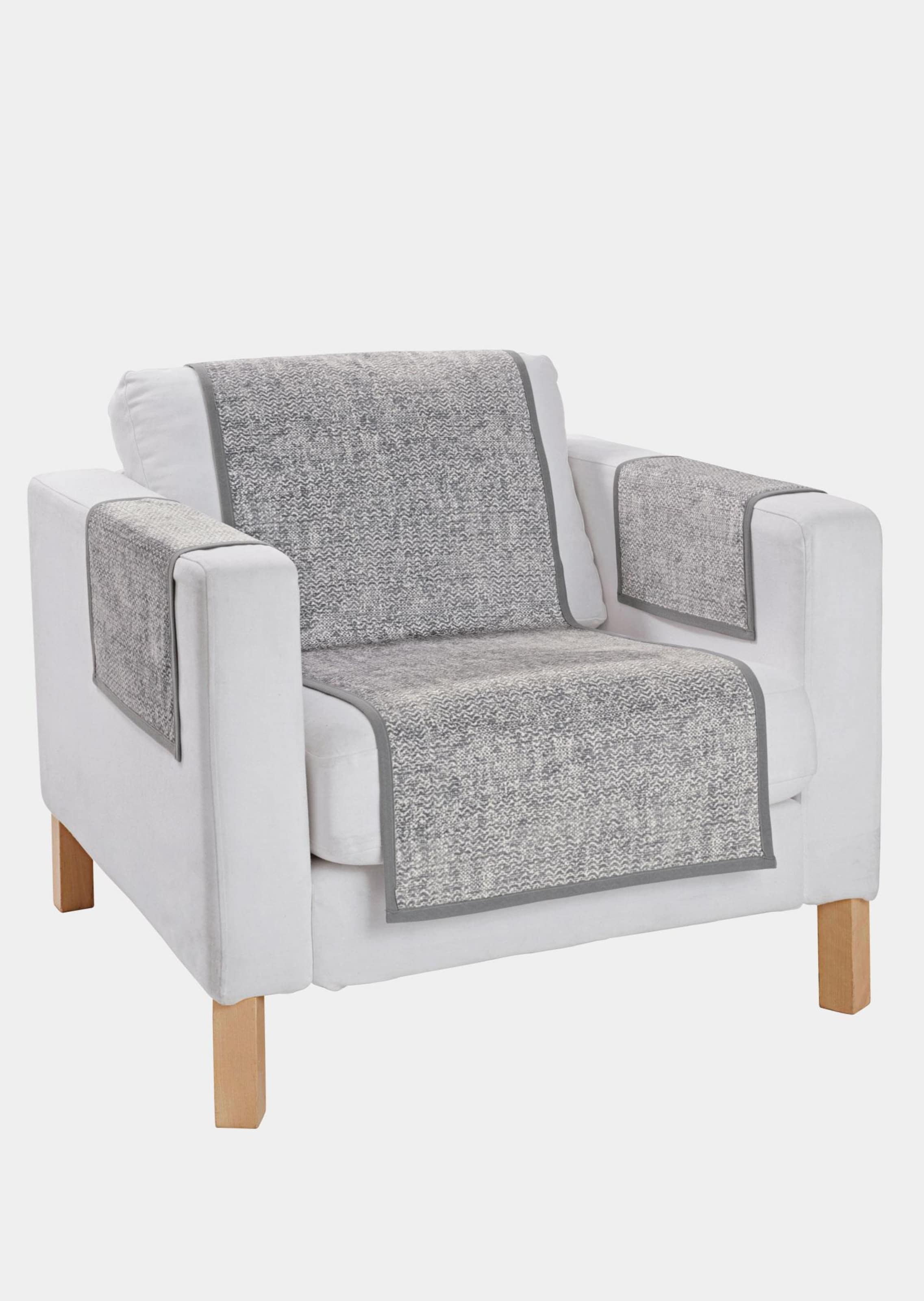 Jetés de fauteuil et de canapé - gris / à motifs - Gr. 165 x 140 cm de Goldner Fashion