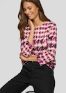 T-shirt en jersey avec motif pied-de-poule et carreaux thumbnail 4