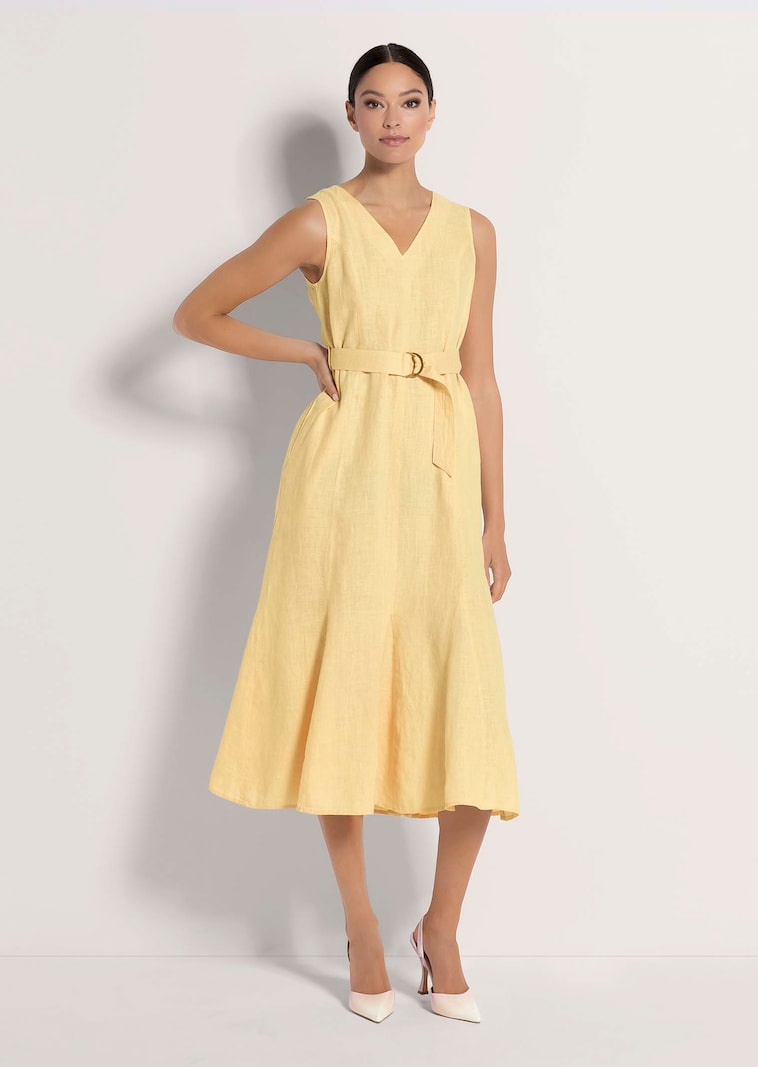 Ärmelloses Leinenkleid