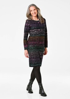 Tricot jurk met all-over jacquardpatroon thumbnail 1