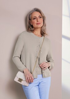 Kaschmirstrickjacke mit Rundhalsausschnitt thumbnail 7