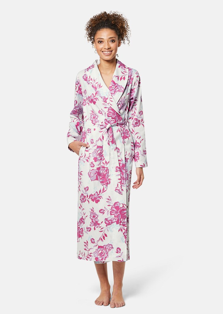 Dressing gown with floral print 1