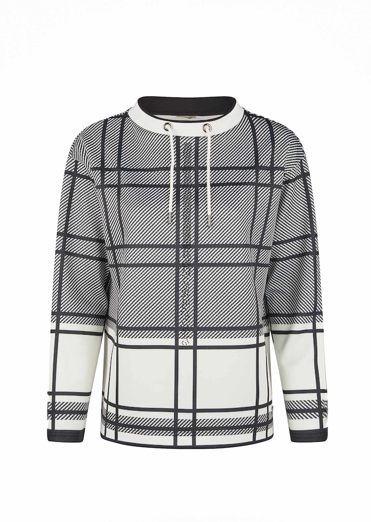 Sweat-shirt avec motif à carreaux
