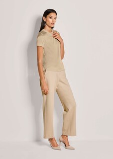 Blouse en soie avec empiècements en maille côtelée thumbnail 2