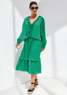 Weites Kleid mit Volants thumbnail 7