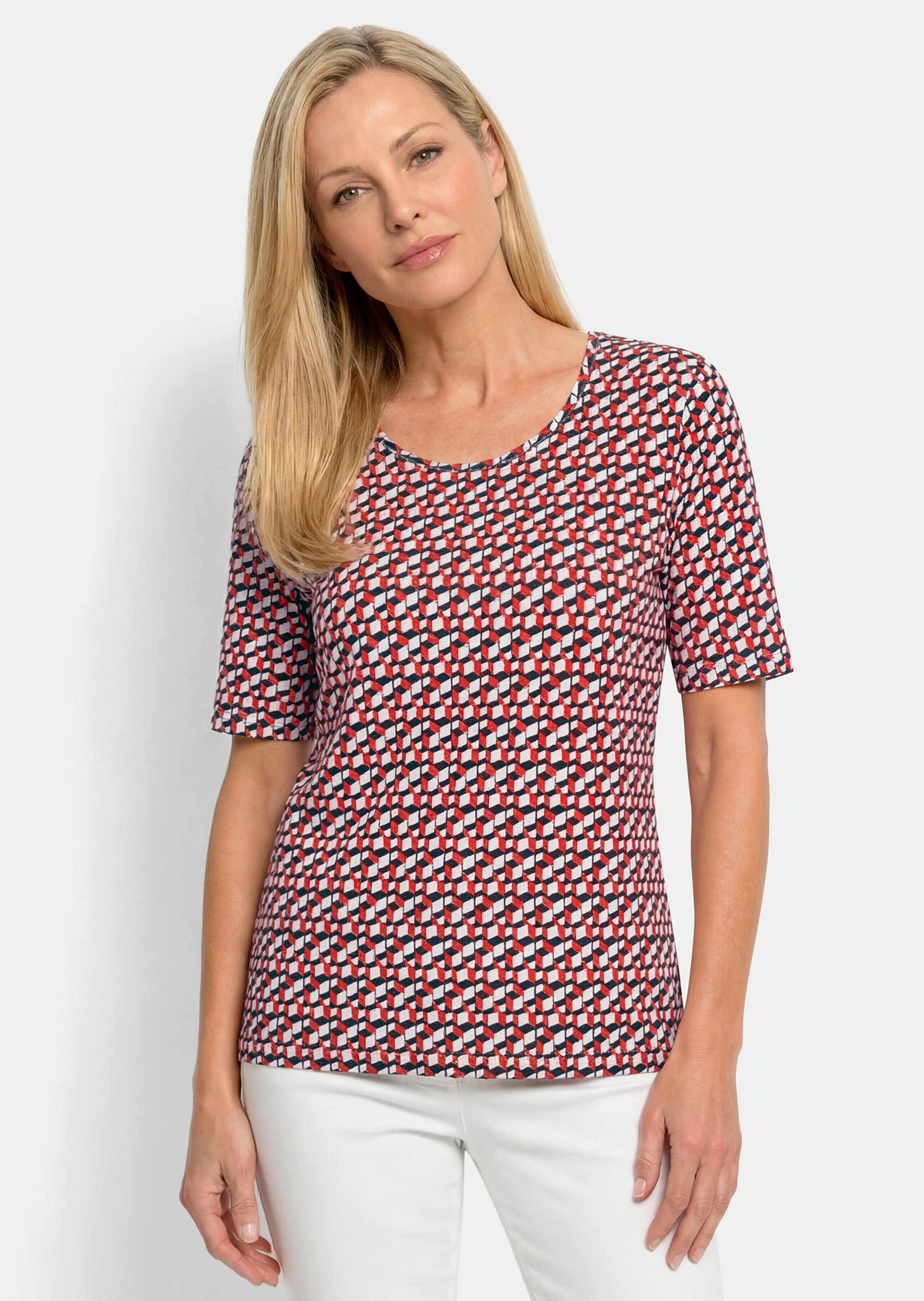 T-shirt en viscose avec un bel imprimé 3D