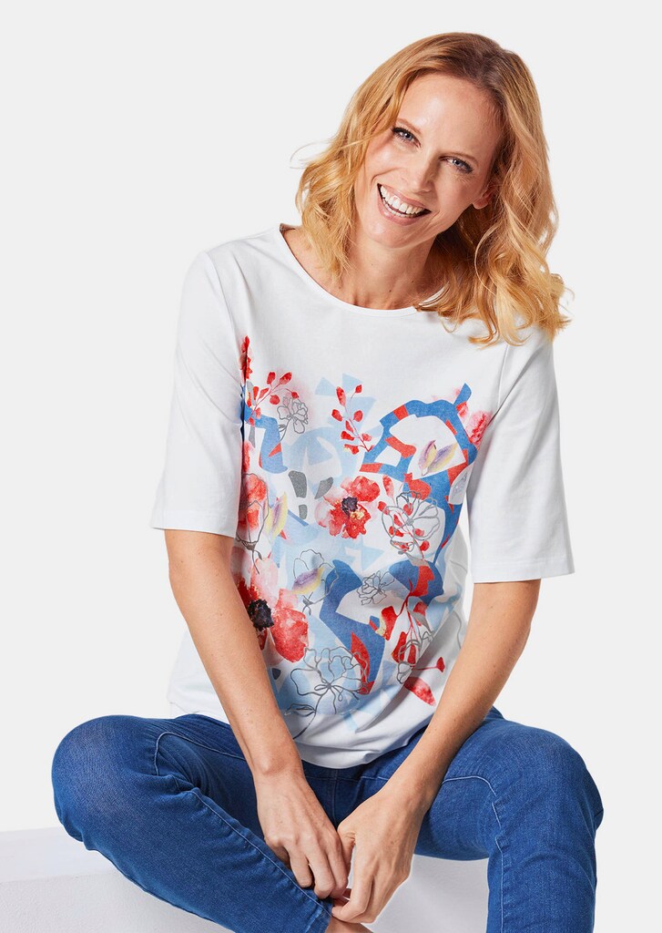 Druckshirt aus pflegeleichtem Baumwoll-Jersey