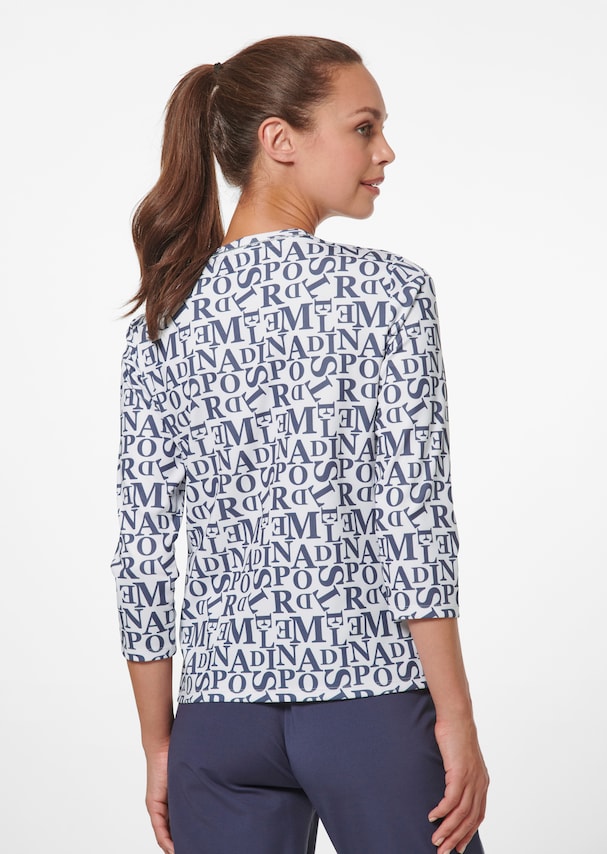 Shirt with 3/4 sleeves and letter print 2