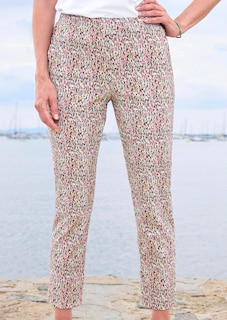 Gemusterte Schlupfhose LOUISA in Stretch-Qualität thumbnail 7