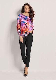 Silk blouse with floral print thumbnail 2