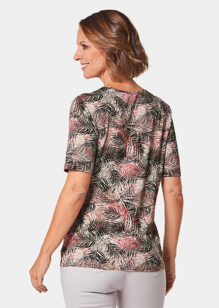Digital-Druckshirt mit edlem Metall-Detail