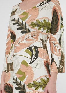 Nachtkleid mit Blätterprint und Raff-Effekt thumbnail 5
