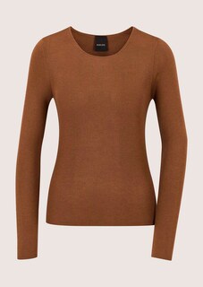 Gerippter Feinstrick-Pullover aus Schurwolle thumbnail 6