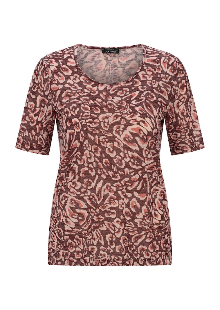 T-shirt en viscose avec un imprimé floral abstrait