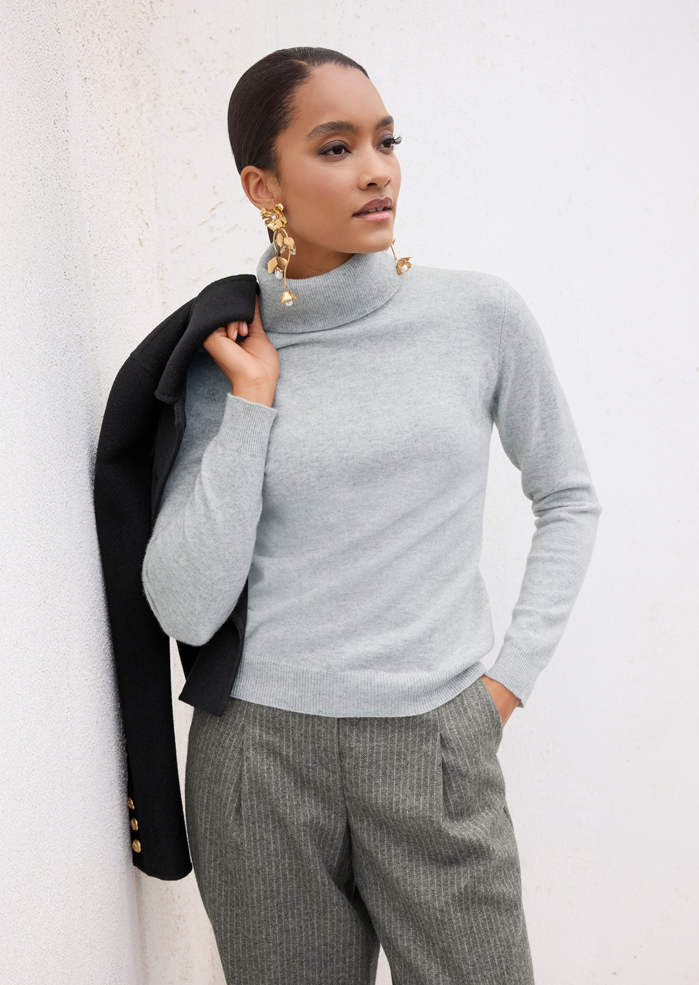 Kaschmirpullover mit Rollkragen