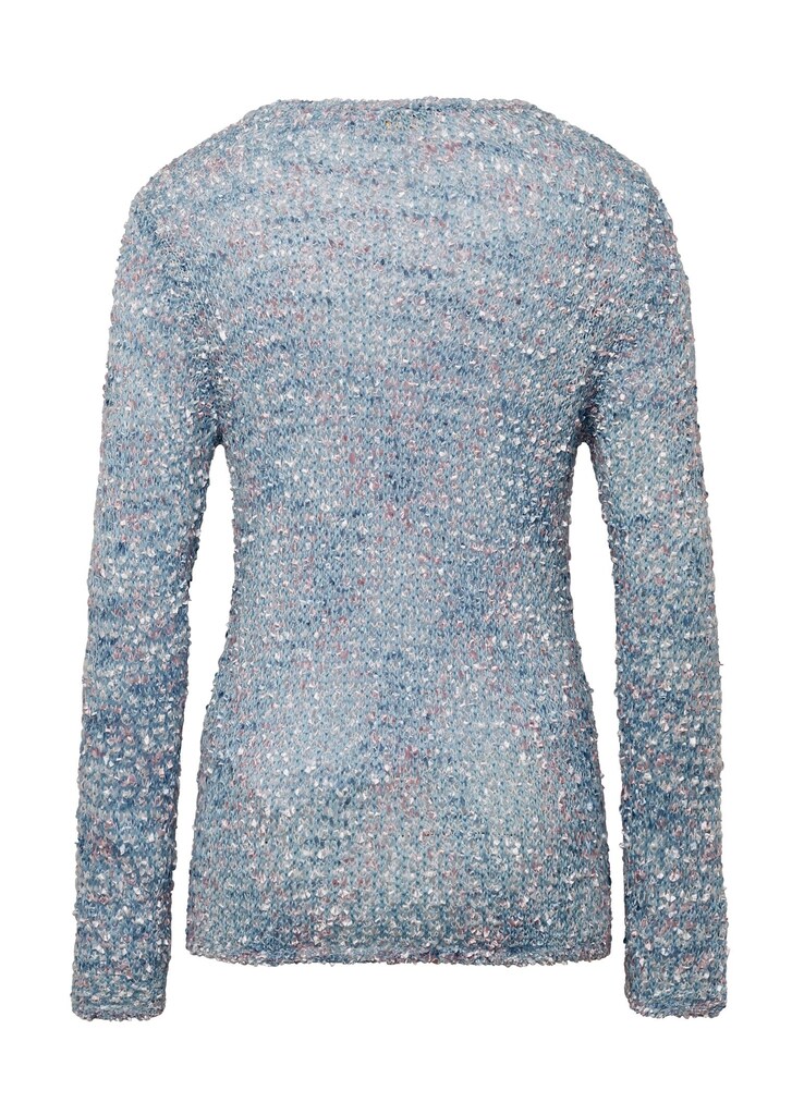 Effektvoller locker gestrickter Bändchengarnpullover