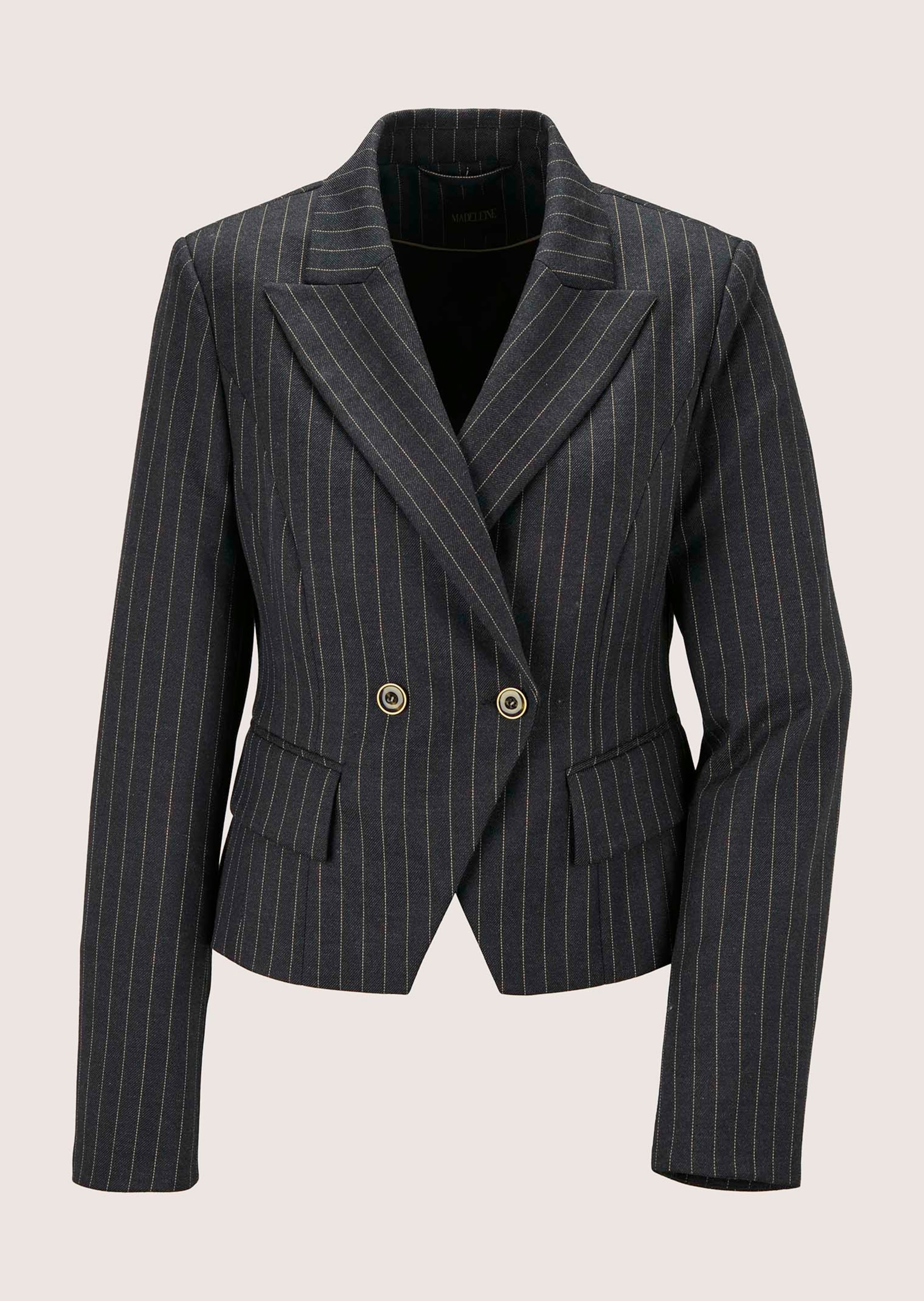 Nadelstreifen-Blazer in verkürzter Form