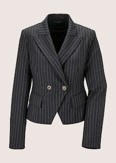 Nadelstreifen-Blazer in verkürzter Form thumbnail 6