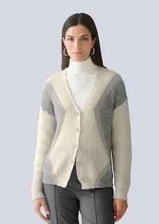 Strickjacke in angesagtem Zick-Zackmuster thumbnail 1