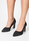 Veloursleder-Pumps mit hohem Absatz thumbnail 1