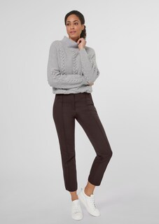 Skinny fit stretch trousers with piping thumbnail 2
