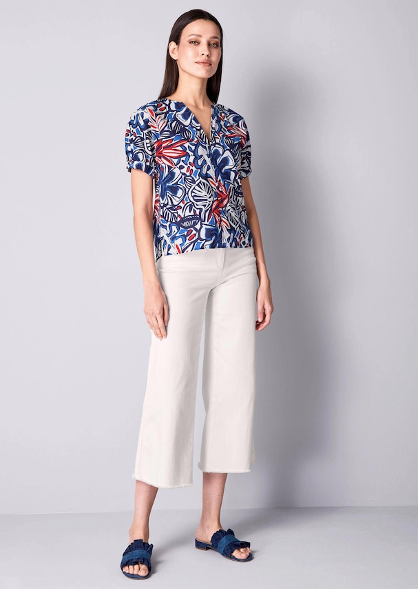 Bluse mit V-Ausschnitt 1