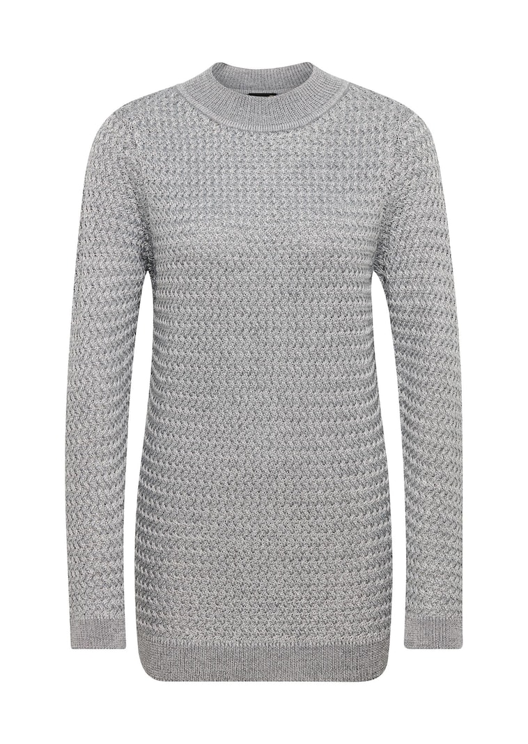 Langarm-Pullover mit glänzender Strick-Optik
