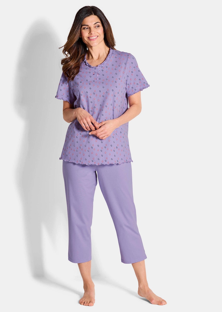 3-tlg. Nachtwäsche-Set aus Baumwolle