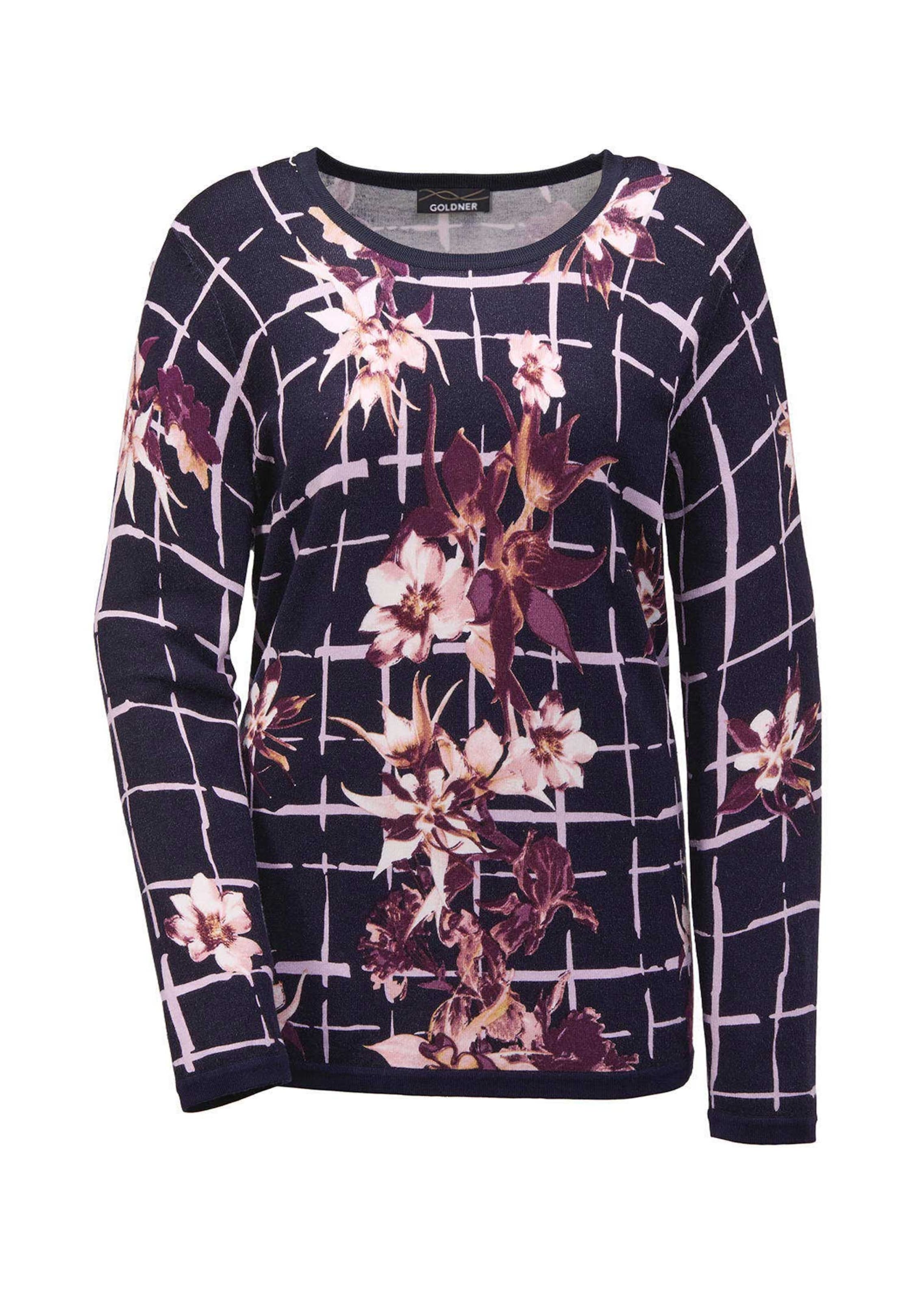 Weicher Druckpullover in Feinstrick