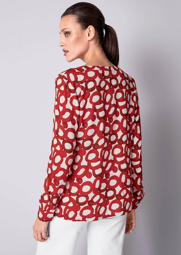 Bluse mit grafischem Dessin 2